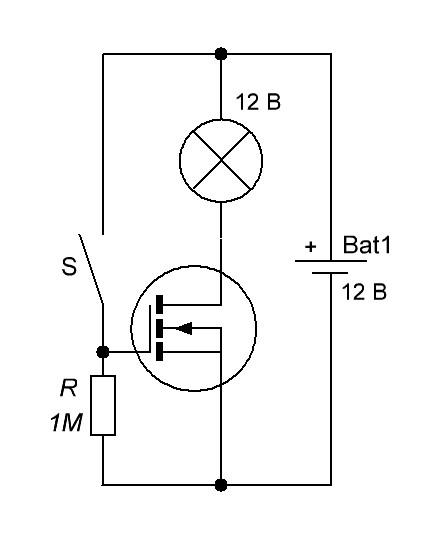 Почему полевой транзистор пропускает ток